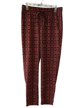 Forever 21 Black and Orange Floral Print Pants